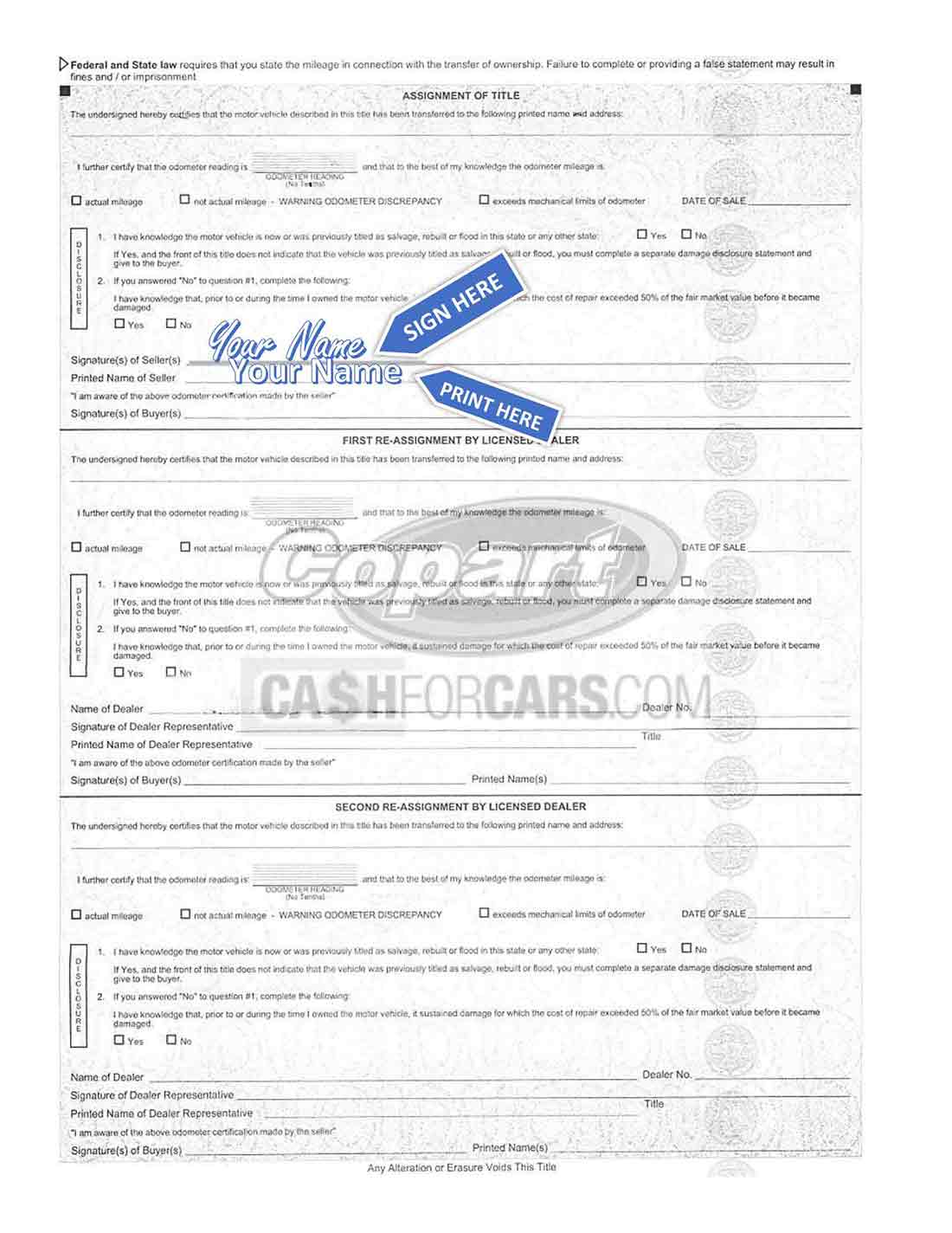 How To Sign Your Car Title In Iowa 8007